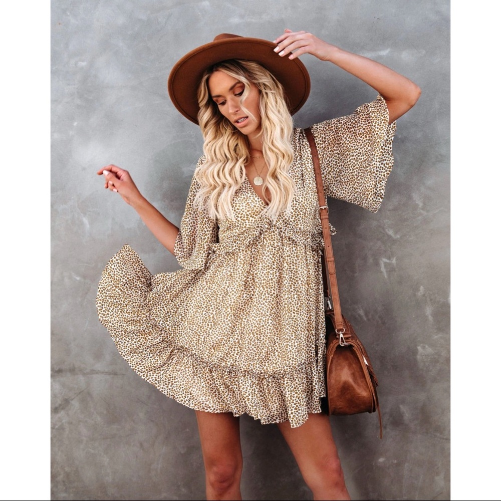 LAST ONE - STAREDOWN LEOPARD RUFFLE DRESS - Picture 9 of 11